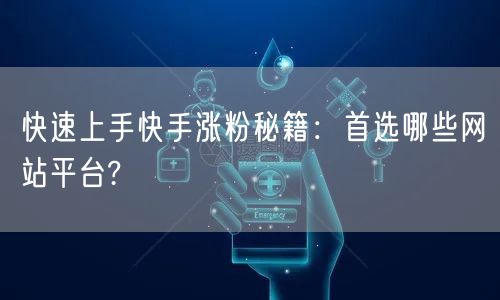 快速上手快手涨粉秘籍：首选哪些网站平台?