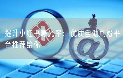 提升小红书曝光率:优质自助刷粉平台推荐给你