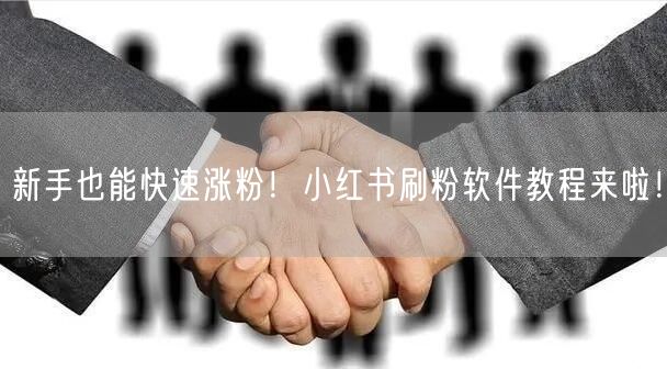 新手也能快速涨粉!小红书刷粉软件教程来啦!